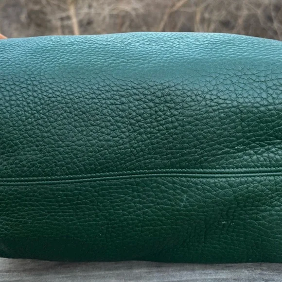 Vintage Dooney & Bourke Boston Green and Tan Leather Handbag - Picture 6 of 9